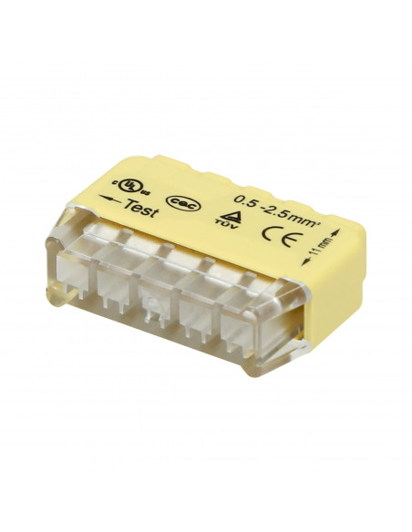 Złączka instalacyjna wciskana 5-przewodowa, na drut 0,75-2,5mm², IEC 300V/24A  50 szt.