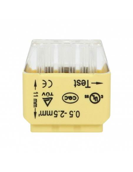 Złączka instalacyjna wciskana 6-przewodowa, dwurzędowa, na drut 0,75-2,5mm², IEC 300V/24A  50 szt.