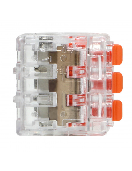 Złączka instalacyjna zaciskowa 3-przewodowa, na dowolny przewód 0,2-4mm², IEC 450V/32A, 10 szt.