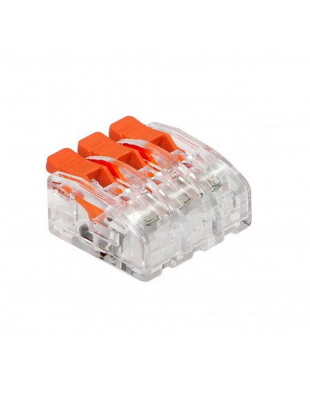 Złączka instalacyjna zaciskowa 3-przewodowa, na dowolny przewód 0,2-4mm², IEC 450V/32A,Blister 6 szt.