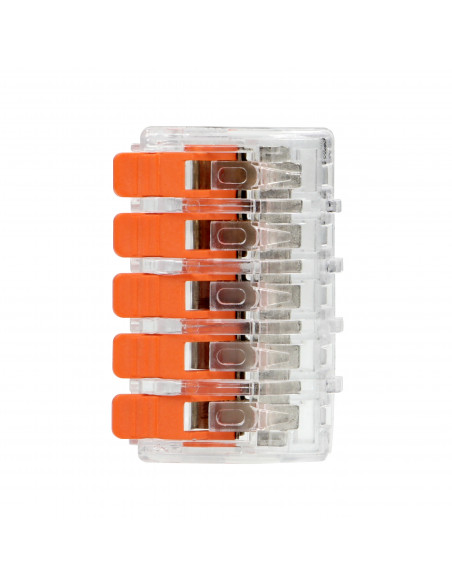 Złączka instalacyjna zaciskowa 5-przewodowa, na dowolny przewód 0,2-4mm², IEC 450V/32A, 10 szt.