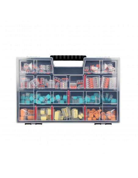  Zestaw złączek instalacyjnych HOUSE PREMIUM, 151 sztuk. Wciskane: 25x 2-przew. 25x 3-przew. 20x 4-przew. 15x 5-przew....