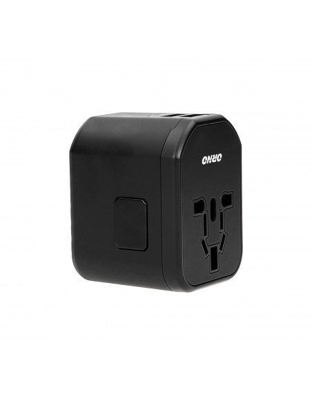  GOworld USB uniwersalny adapter podróżny do ponad 200 krajów świata,  100-240V, 8A, 2 x USB, 5V  2,4A inteligentna...