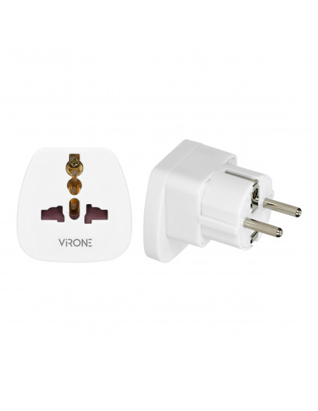 Adapter podróżny - World to EU, 230V/10A, biały
