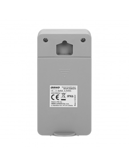 Czujnik temperatury zewnętrzny do  stacji pogodowej OR-SP-3100, szary