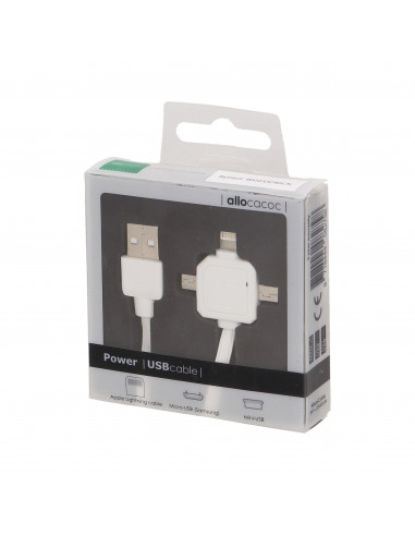 Ładowarka Power USB Cabel 3w1