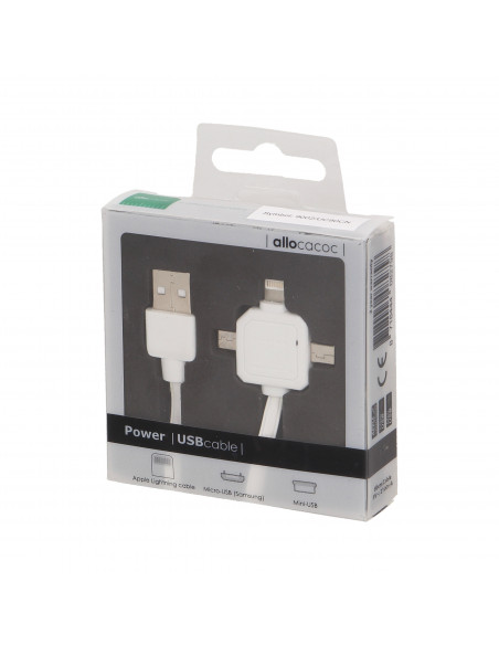 Ładowarka Power USB Cabel 3w1
