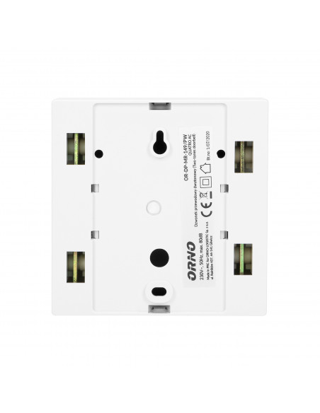 Dzwonek elektromechaniczny dwutonowy QUARTO AC, 230V, śnieżno biały