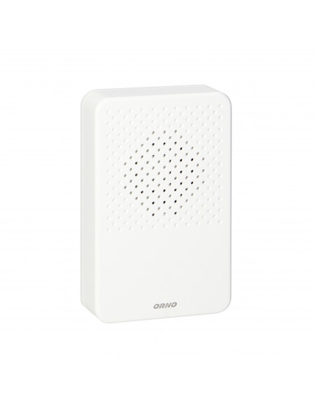 Dzwonek przewodowy elektroniczny jednotonowy LARK MAXI AC, 230V, biały