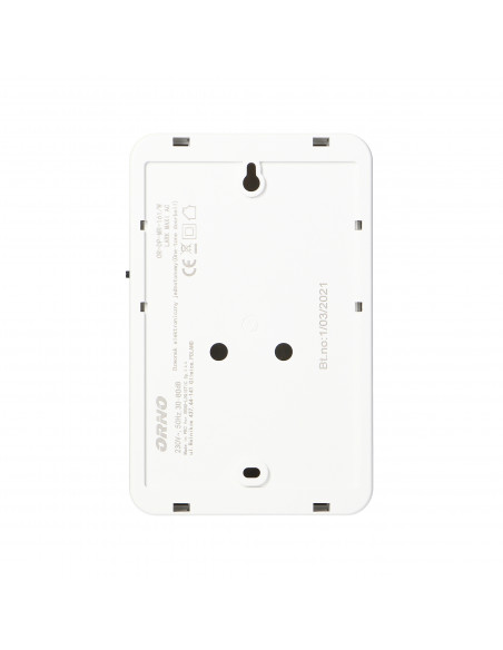 Dzwonek przewodowy elektroniczny jednotonowy LARK MAXI AC, 230V, biały