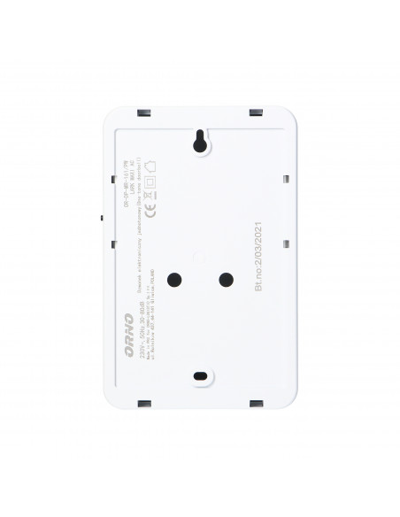 Dzwonek przewodowy elektroniczny jednotonowy LARK MAXI AC, 230V, śnieżno biały