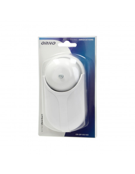 Dzwonek elektromechaniczny jednotonowy STANDARD BIS (czaszowy) 230V, biały