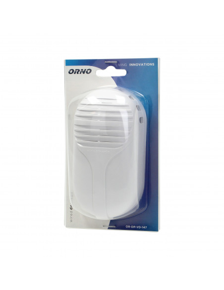 Dzwonek elektroniczny dwutonowy 230V, biały