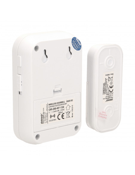 Dzwonek bezprzewodowy FADO DC, bateryjny, learning system, 36 dźwięków, 100m