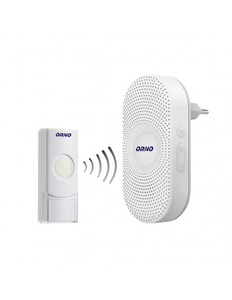 Dzwonek bezprzewodowy Longa AC, sieciowy, learning system, 36 dźwięków, zasięg działania 300m