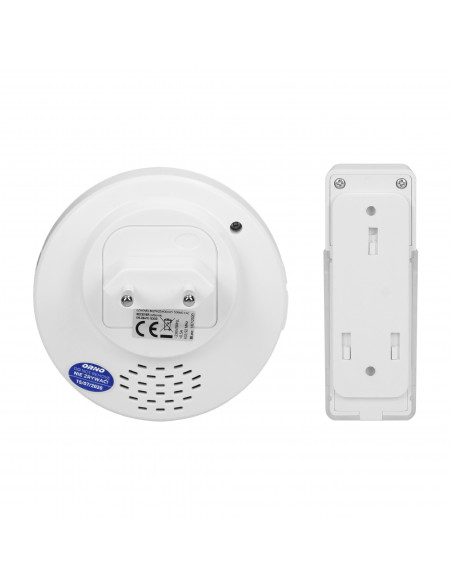 Dzwonek bezprzewodowy TORINO II AC, sieciowy, learning system, 58 dźwięków, 400m