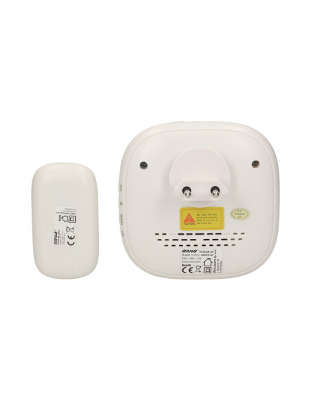 Dzwonek bezprzewodowy LOGICO AC, sieciowy, funkcja alarmu, learning system, 36 dźwięków, 120m