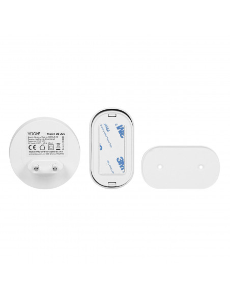 Dzwonek bezprzewodowy  SONUS AC, sieciowy, przycisk bezbateryjny, learning system, 38 dźwięków, 100m