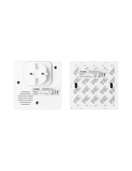 Dzwonek bezprzewodowy WAYO AC, sieciowy, bezbateryjny przycisk, learning system, 25 dźwięków, 100m