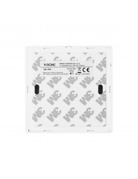 Przycisk bezprzewodowy, bezbateryjny do rozbudowy dzwonka WAYO AC