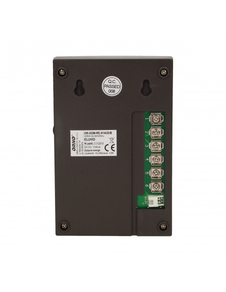 Zestaw domofonowy jednorodzinny, bezsłuchawkowy, czarny ELUVIO