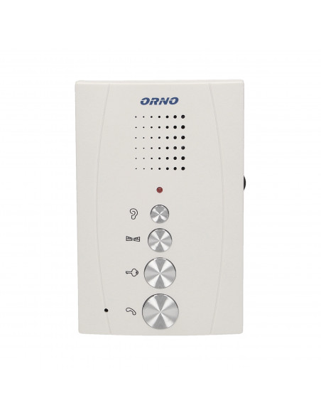 Zestaw domofonowy jednorodzinny z interkomem, bezsłuchawkowy, biały, ELUVIO INTERCOM