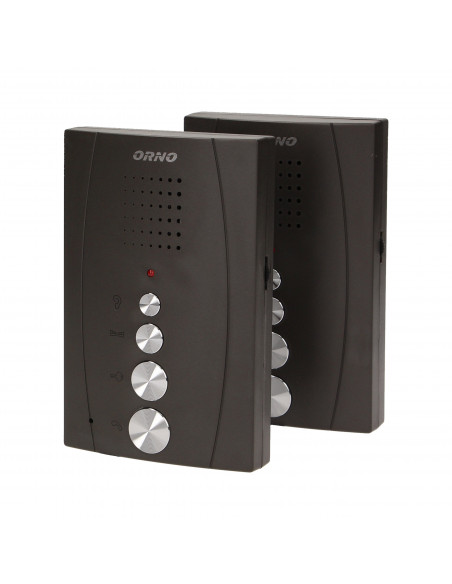 Zestaw domofonowy jednorodzinny z interkomem, bezsłuchawkowy, czarny ELUVIO INTERCOM