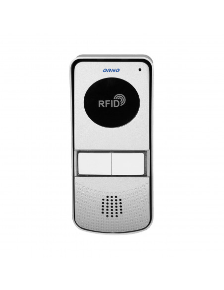 Zestaw domofonowy 2-rodzinny z interkomem, natynkowy z czytnikiem breloków, MIZAR MULTI