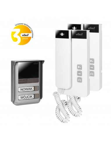 Zestaw domofonowy 2-rodzinny,...