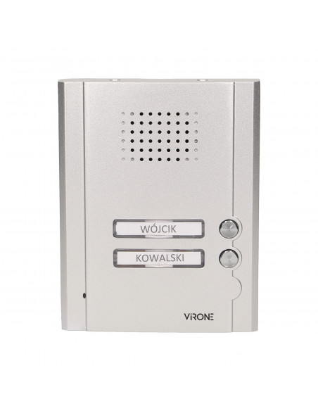 Zestaw domofonowy dwurodzinny, podtynkowy z czytnikiem breloków zbliżeniowych, MALO MULTI