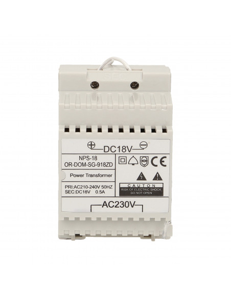 Zasilacz na szynę DIN 18VDC/0,5A do domofonów z serii SAGITTA 